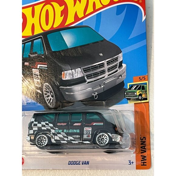 Hot Wheels 2024 Dodge Van HW Vans Black Checker 1:64 Diecast Car NOC - Picture 3 of 9
